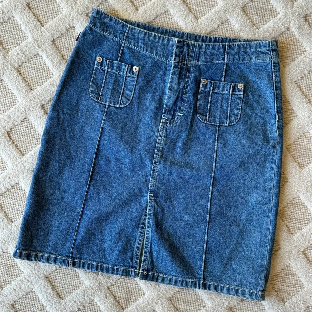 Vintage Y2K 90’s Tommy Jeans Retro Denim Blue Skirt Size 0 Classic Streetwear